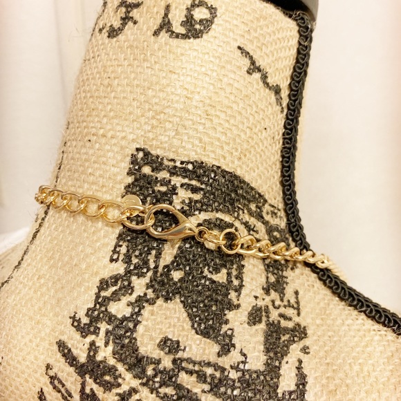 NWT Gold Coin Statement Necklace & Earrings Set with Turquoise Accent - Picture 11 of 15